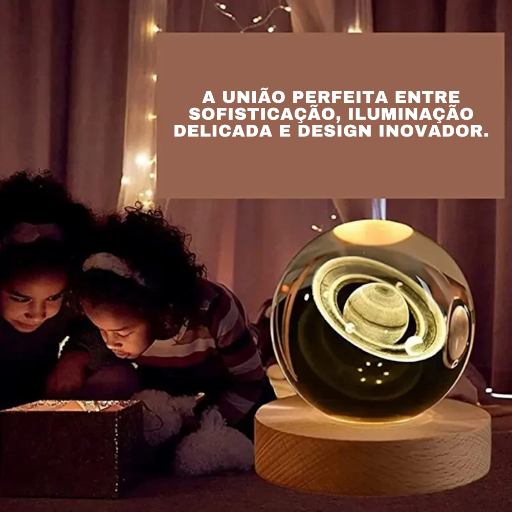 Esfera Astro 3D de Cristal LED - Tkks©