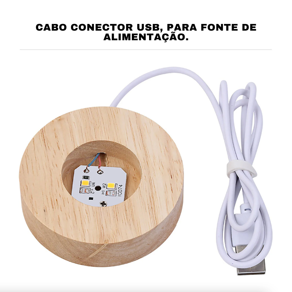 Esfera Astro 3D de Cristal LED - Tkks©