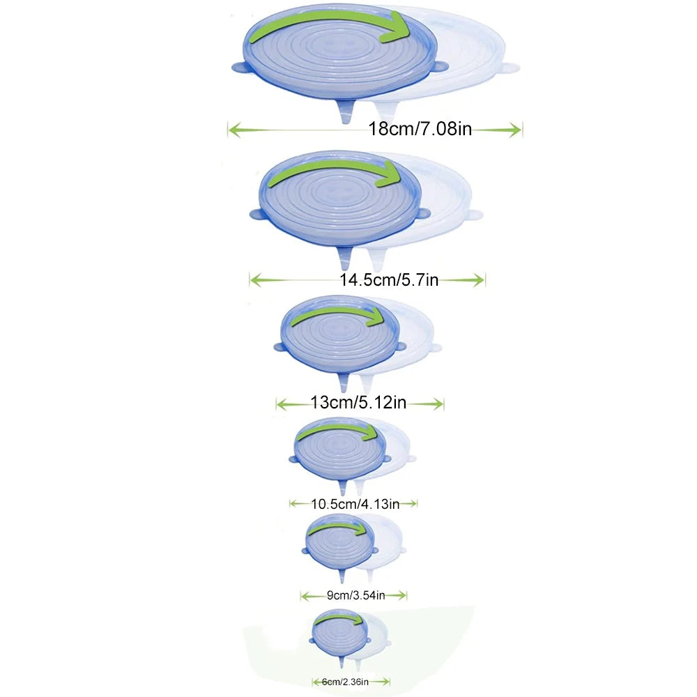 Tampa de Silicone 6 Peças - Oxy©